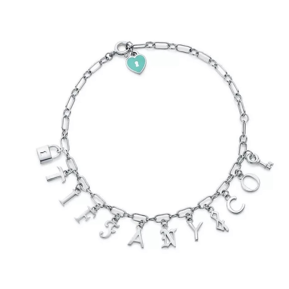 Tiffany and Co letters charm bracelet
